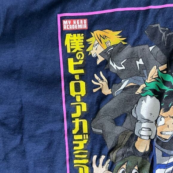 My Hero Academia Mens Navy Blue Anime Tee Short Sleeve T-Shirt M - Picture 4 of 8